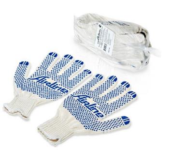 Перчатки ХБ с точечным ПВХ покрытием (1 пара)