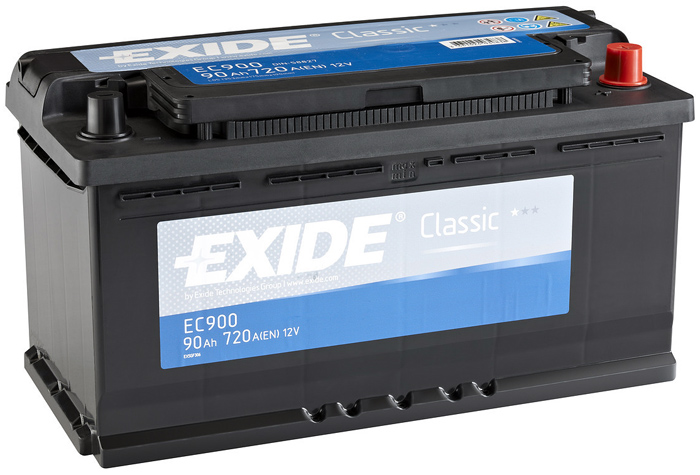 Аккумуляторная баттарея  EXIDE Classic 12V 90Ah 720A 353x175x190/ Устанавливать взамен оригинального не AGM   90/92AH