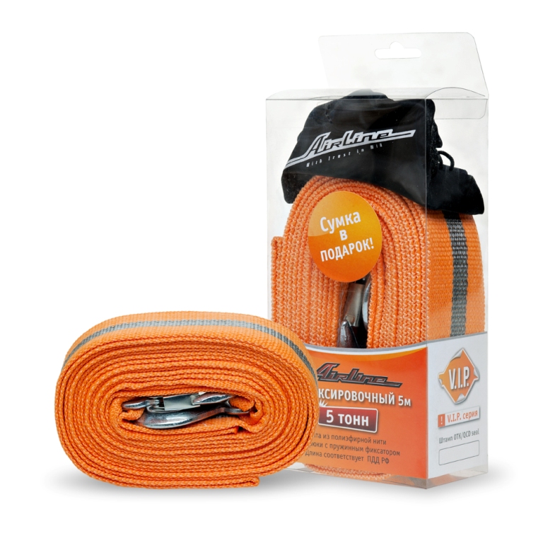 Трос буксировочный, лента 5 т, 5 м.