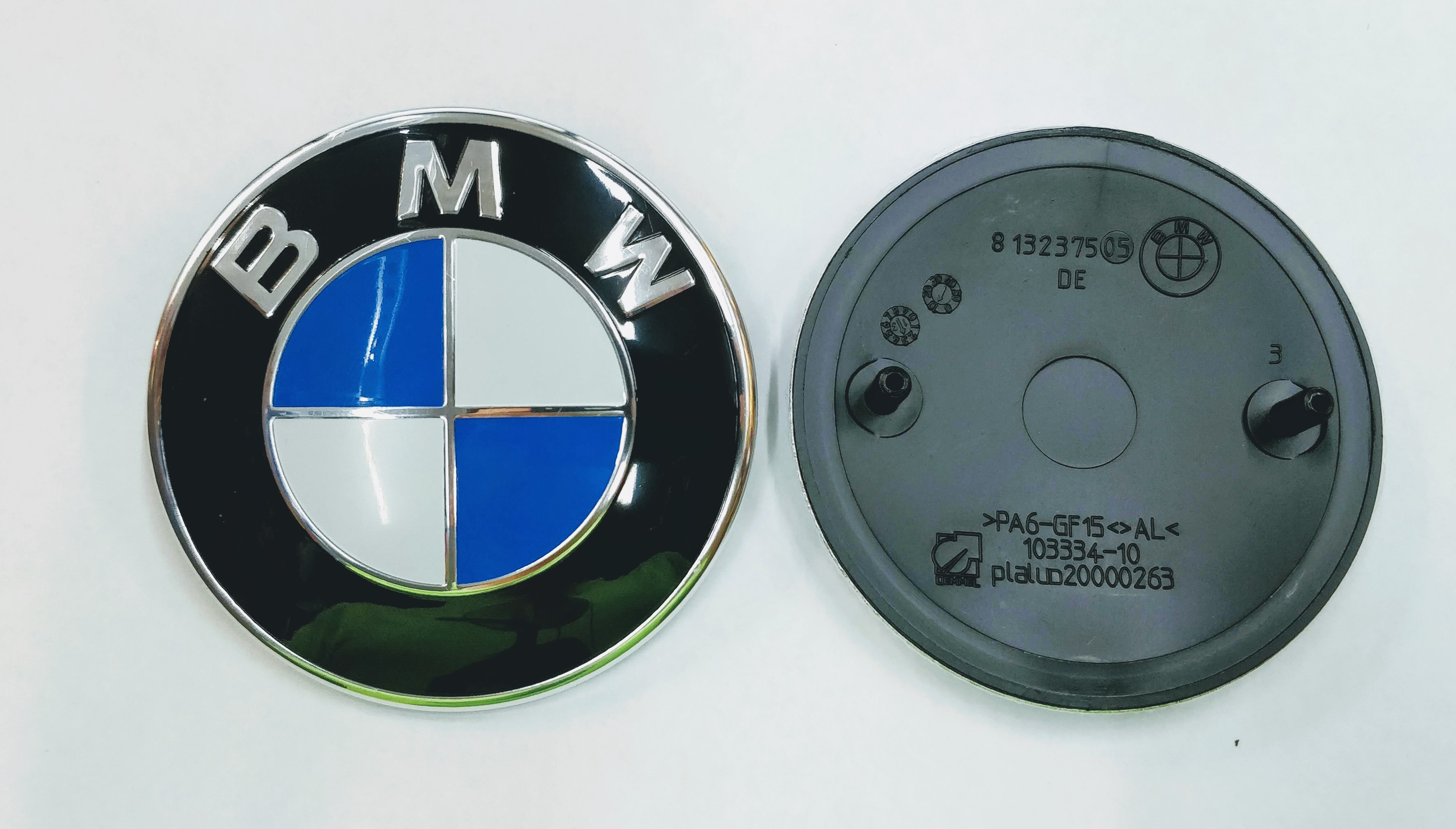Эмблема BMW новый дизайн (кольцо хромированное шире) на капот все модели и на багажник Е-36,34,60,61,32,38 F01