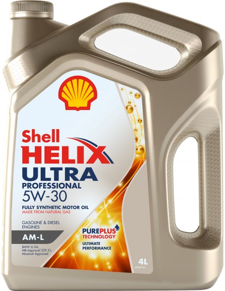 Масло мот. LL-04 (Дизель) SHELL Helix Ultra Pro AM-L 5W-30, 4л.